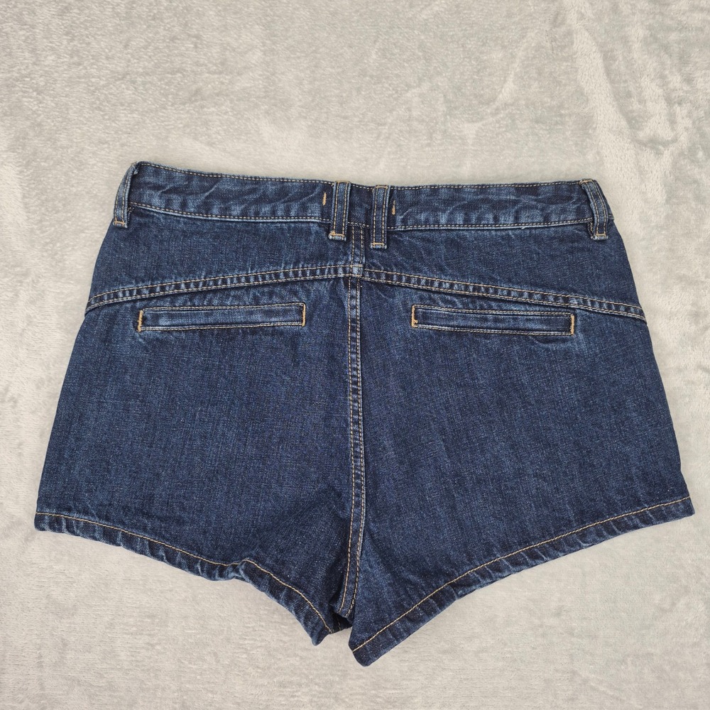NWT Free People 30 (32) Eyelet Lace Trim High Rise Denim Shorts Dark Wash 2 1/2" - Picture 11 of 11